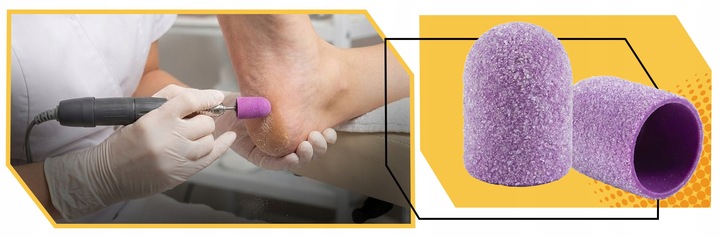 10x KAPTURKI nakładki ścierne do pedicure 13mm Gradacja 150 Kolor różowy